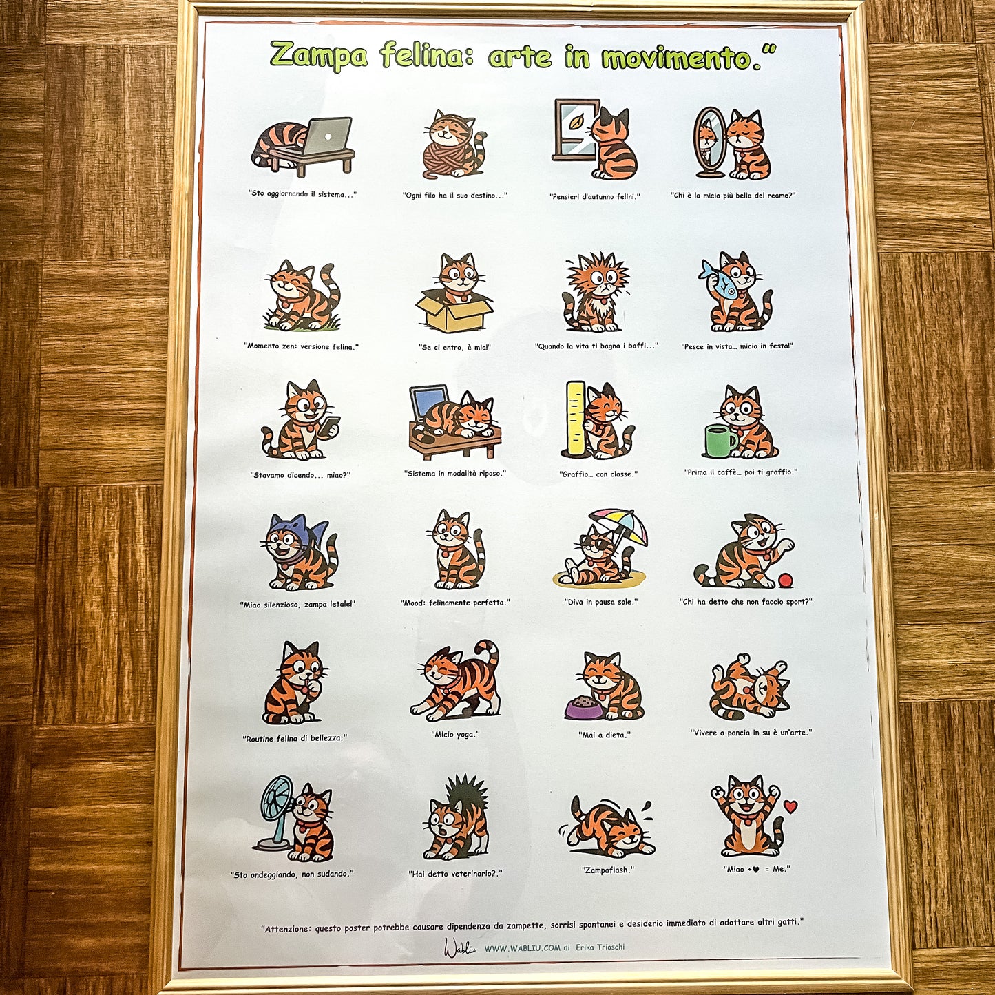 “Zampa felina: arte in movimento” – Poster 50×70 cm