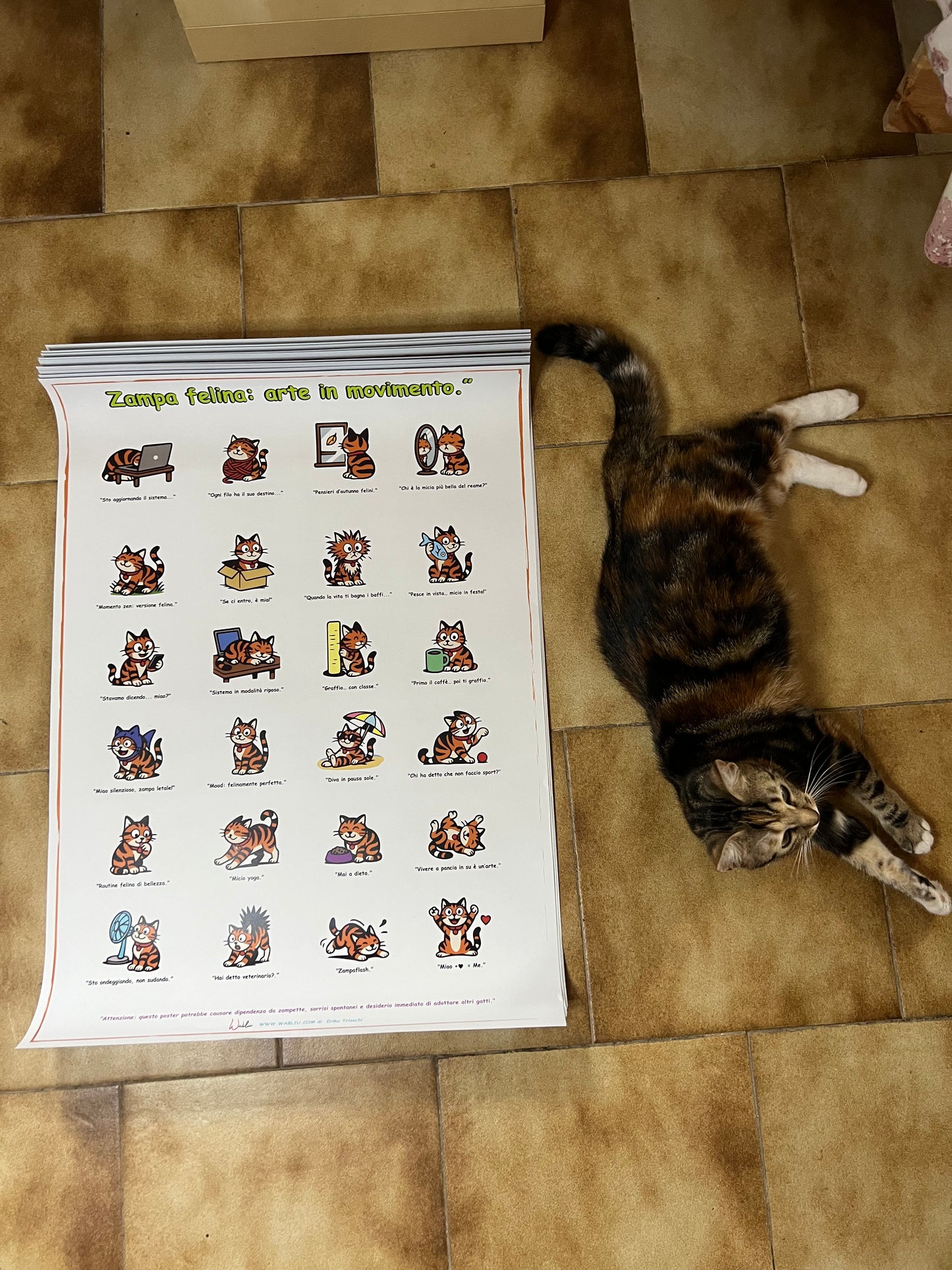 “Zampa felina: arte in movimento” – Poster 50×70 cm
