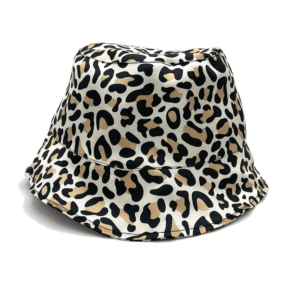 Cappello alla pescatora con fantasia Leopardata