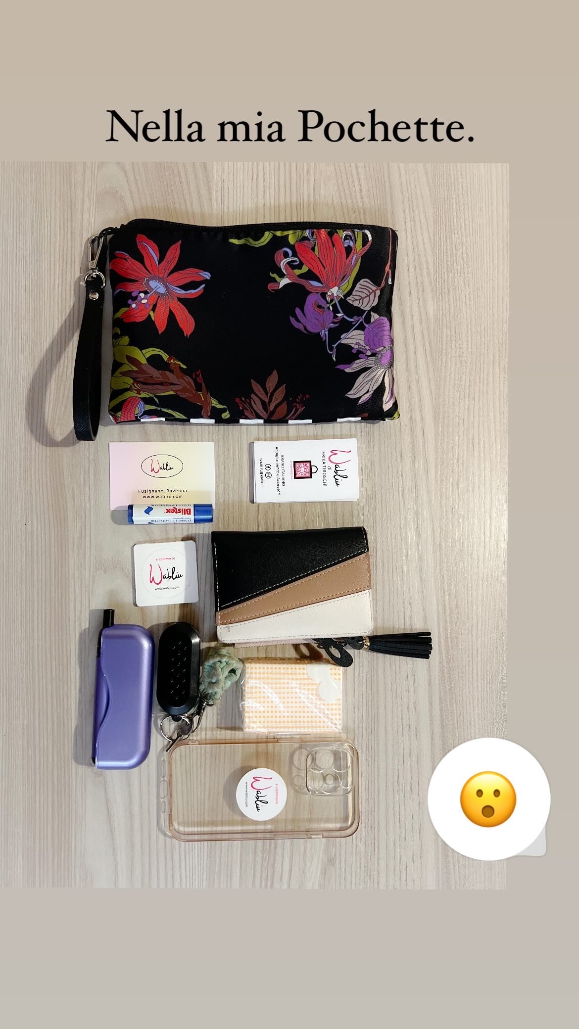 Pochette Maculato e Fucsia – Made in Italy con Passante