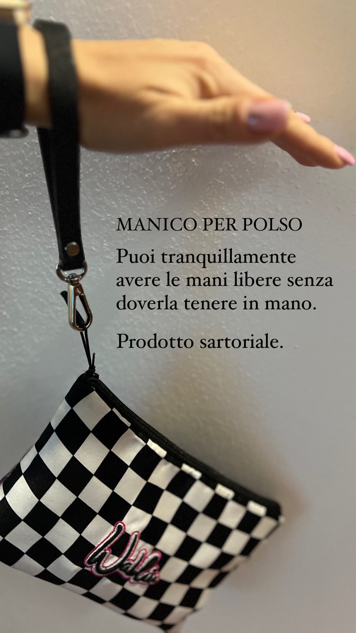 Pochette Maculato e Fucsia – Made in Italy con Passante