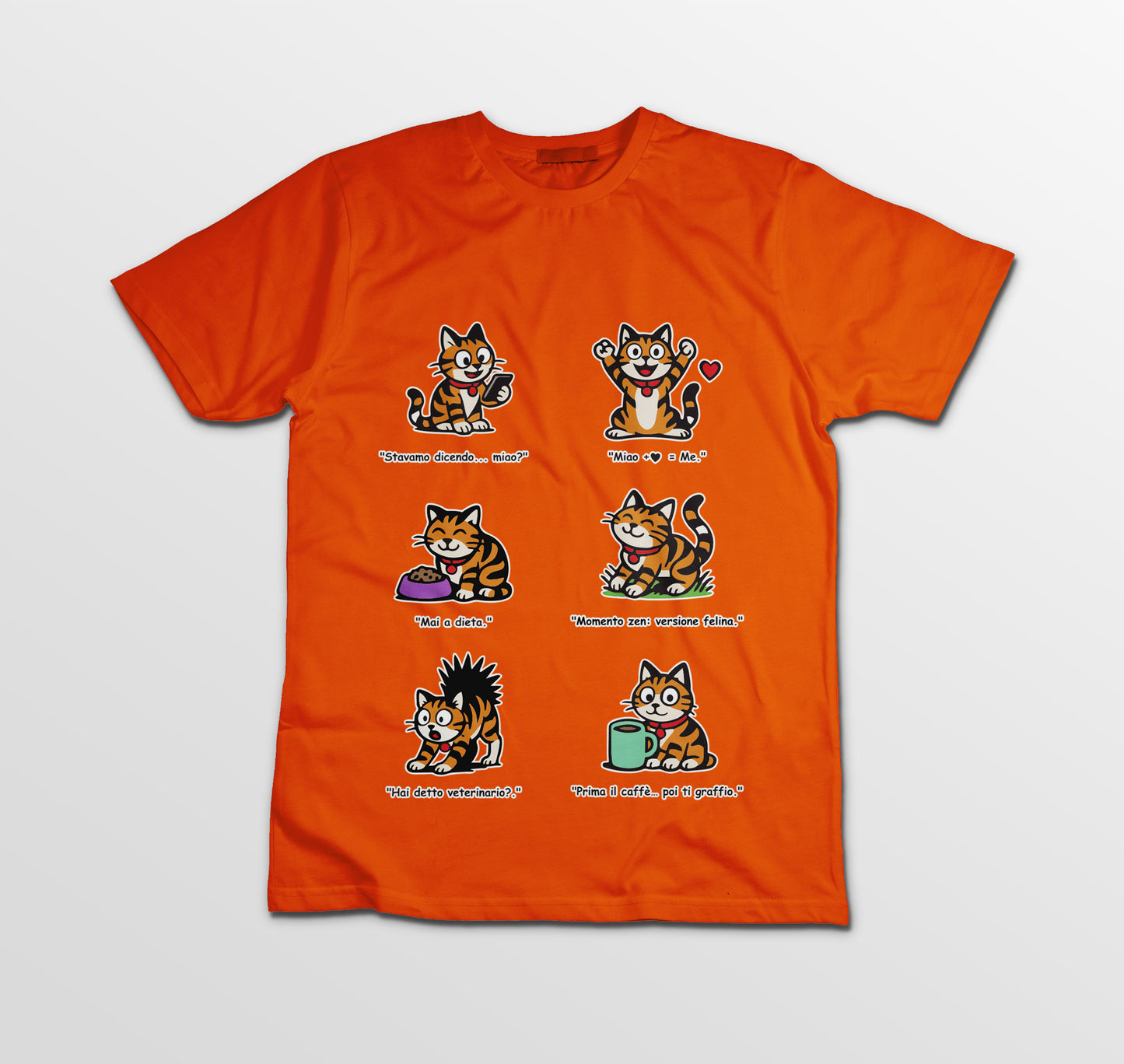 T-shirt Rosetta – 6 pose feline versione 3 - Bambini Unisex