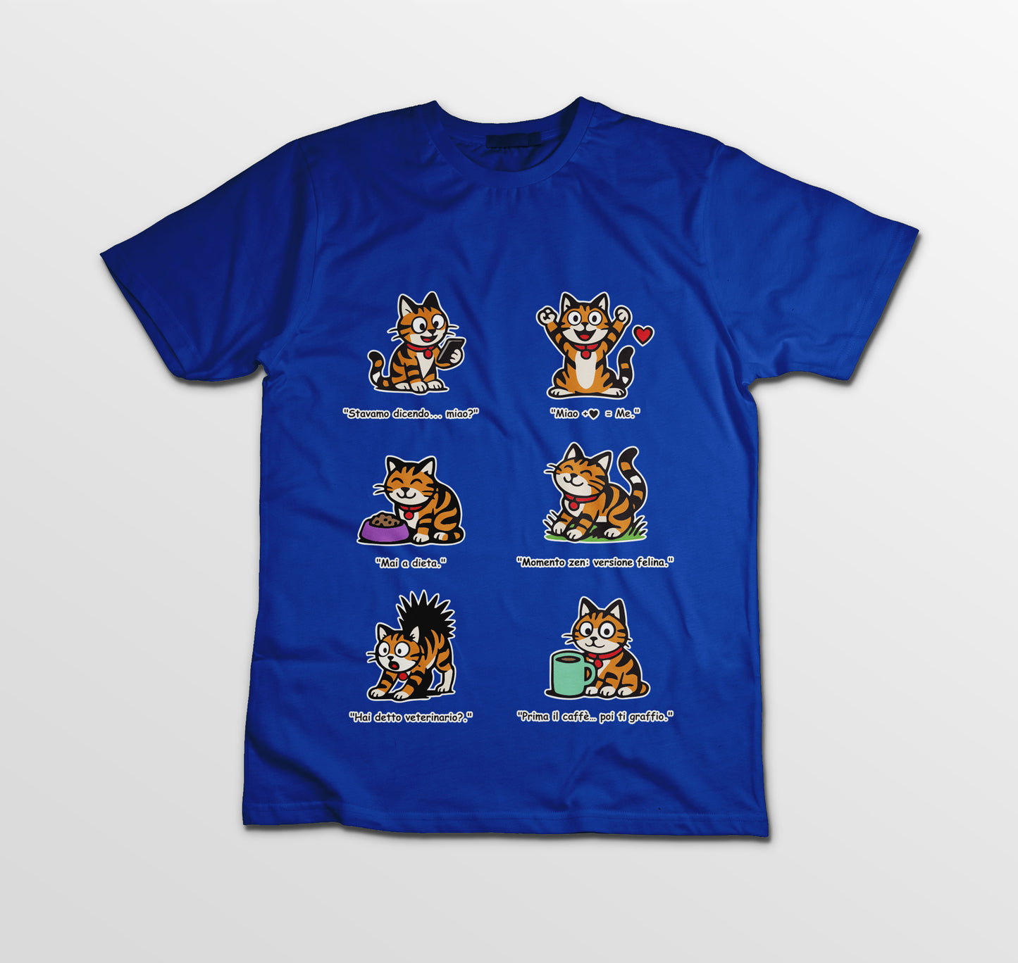 T-shirt Rosetta – 6 pose feline versione 3 - Bambini Unisex