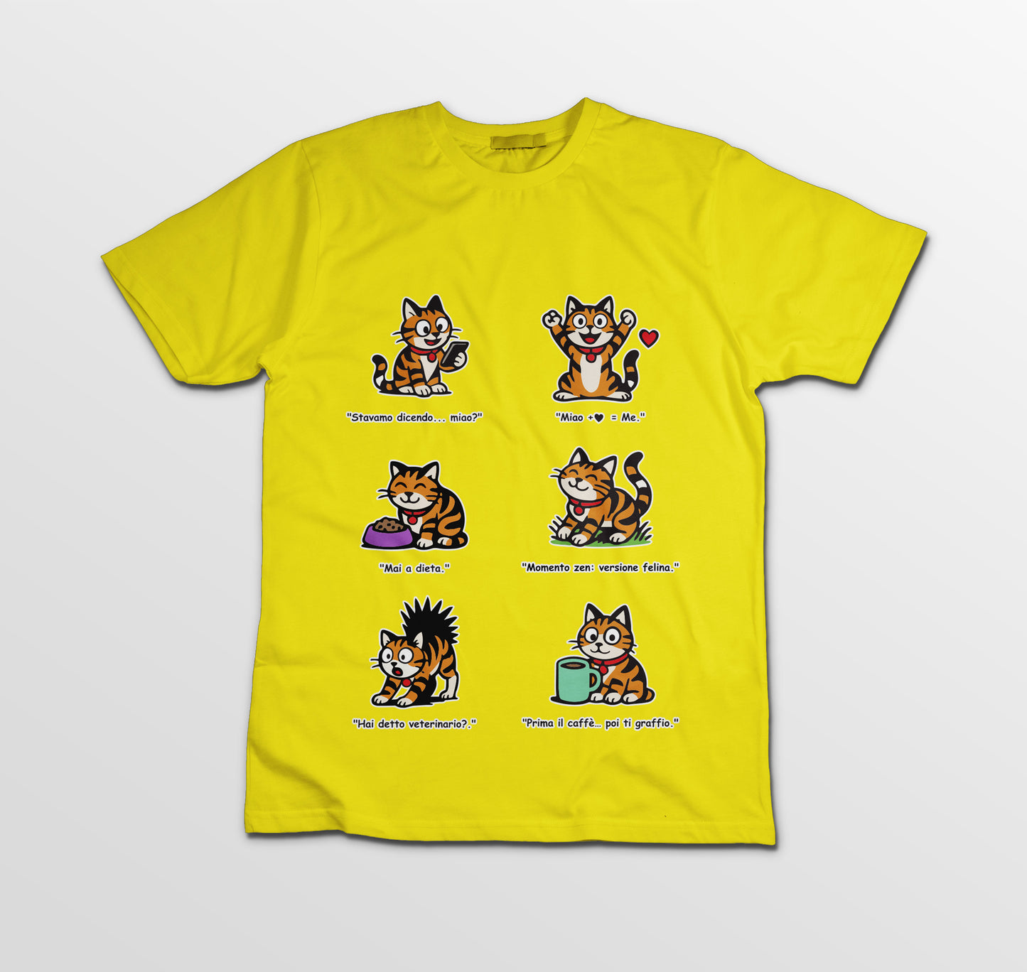 T-shirt Rosetta – 6 pose feline versione 3 - Bambini Unisex