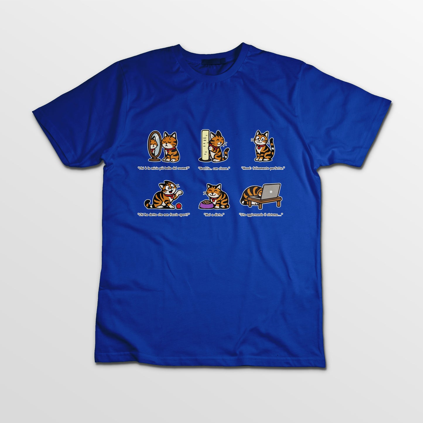 T-shirt Rosetta – 6 pose feline orizzontale - Bambini Unisex