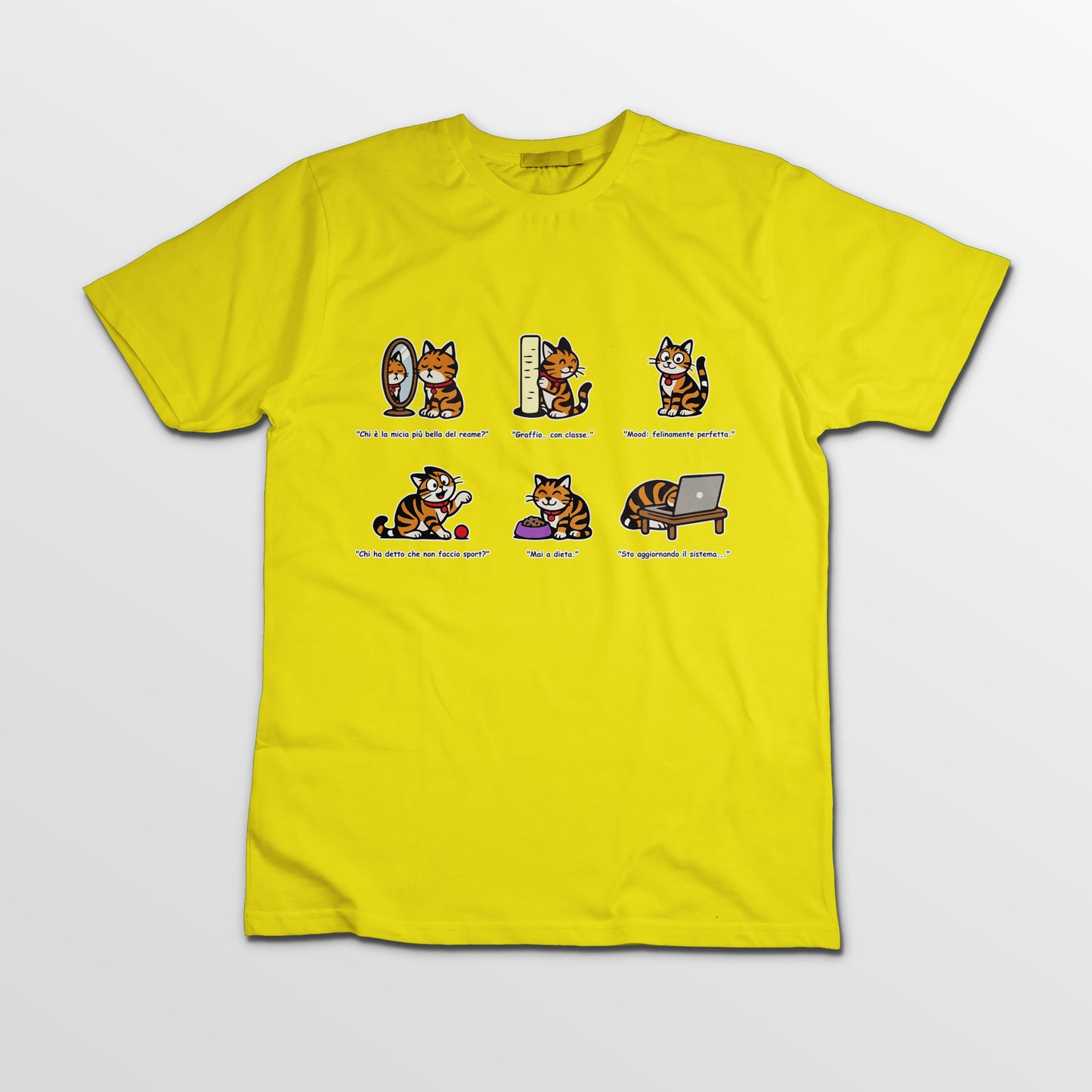 T-shirt Rosetta – 6 pose feline orizzontale - Bambini Unisex