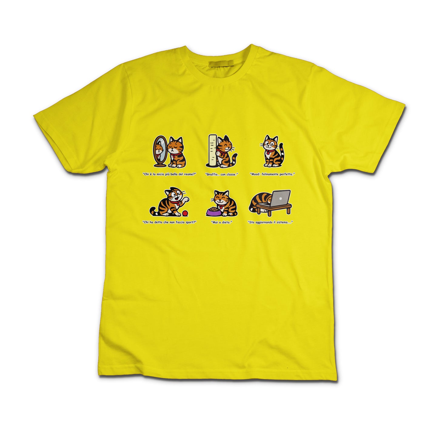T-shirt Rosetta – 6 pose feline orizzontale - Bambini Unisex