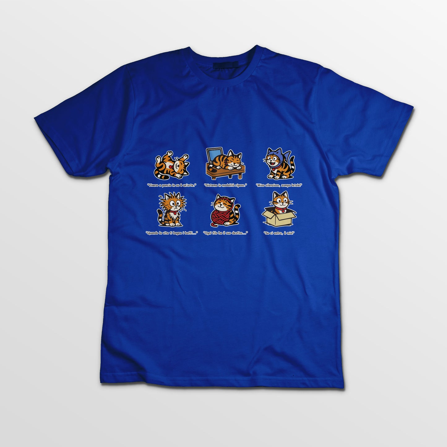 T-shirt Rosetta – 6 pose feline orizzontale - Bambini Unisex