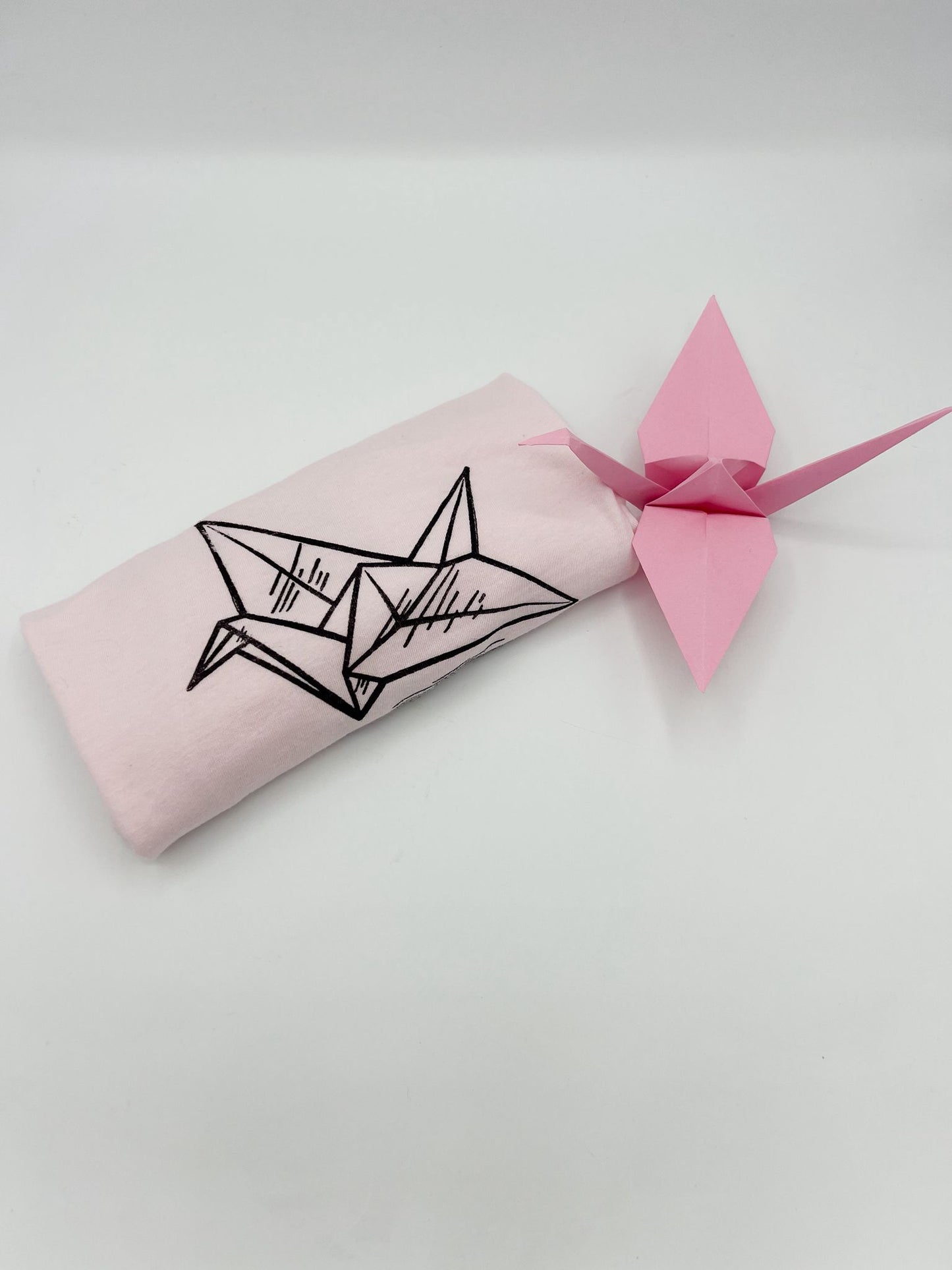 T-shirt con stampa artigianale "Gru" porta fortuna Origami - BAMBINI Unisex