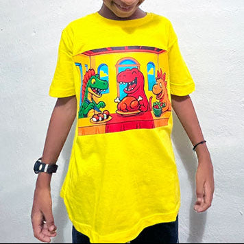 Maglietta Dino Edition – 100% Cotone, Stampa DTF ad Alta Qualità - Bambini