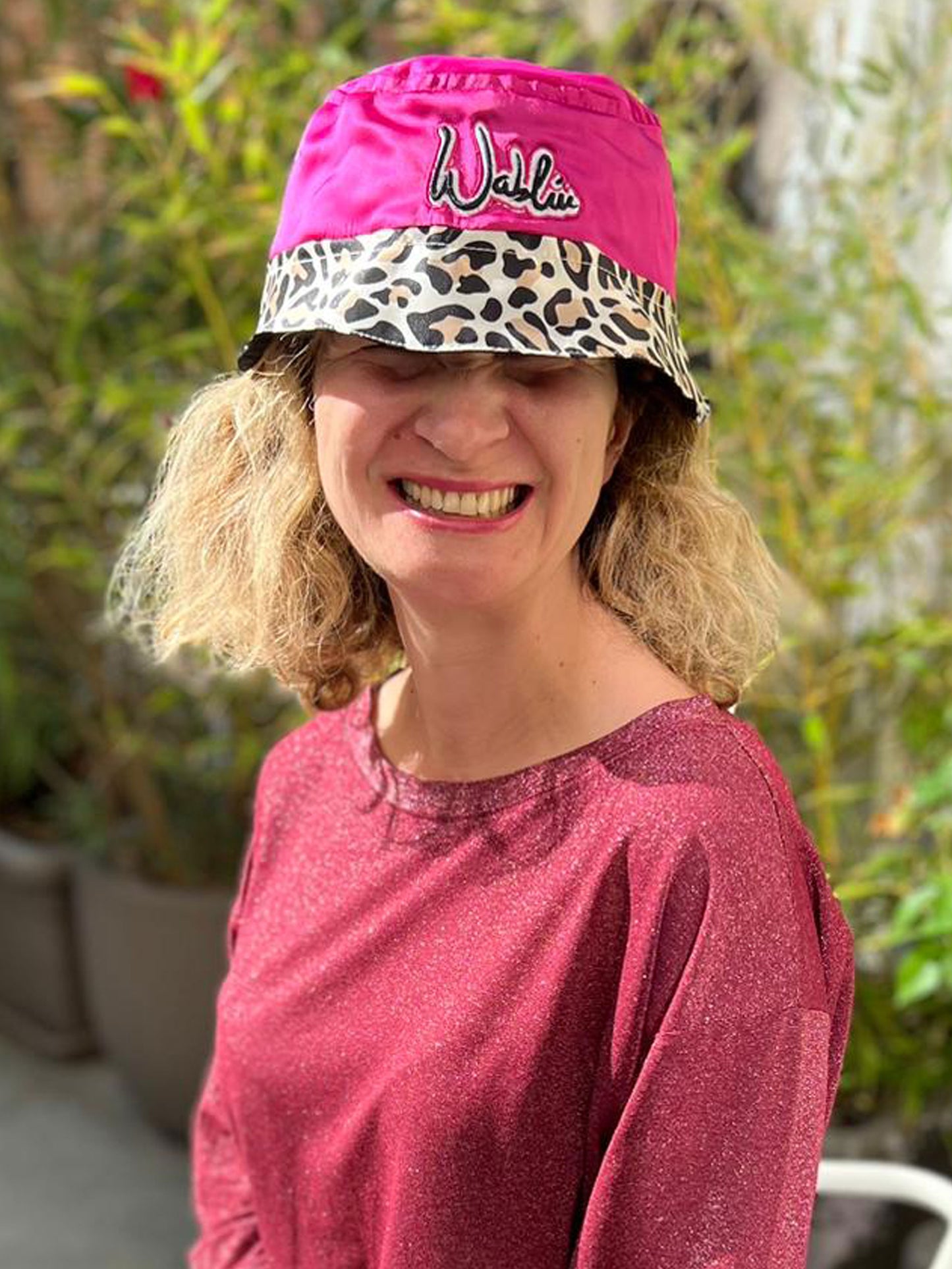 Cappello alla pescatora Leopard and Fucsia