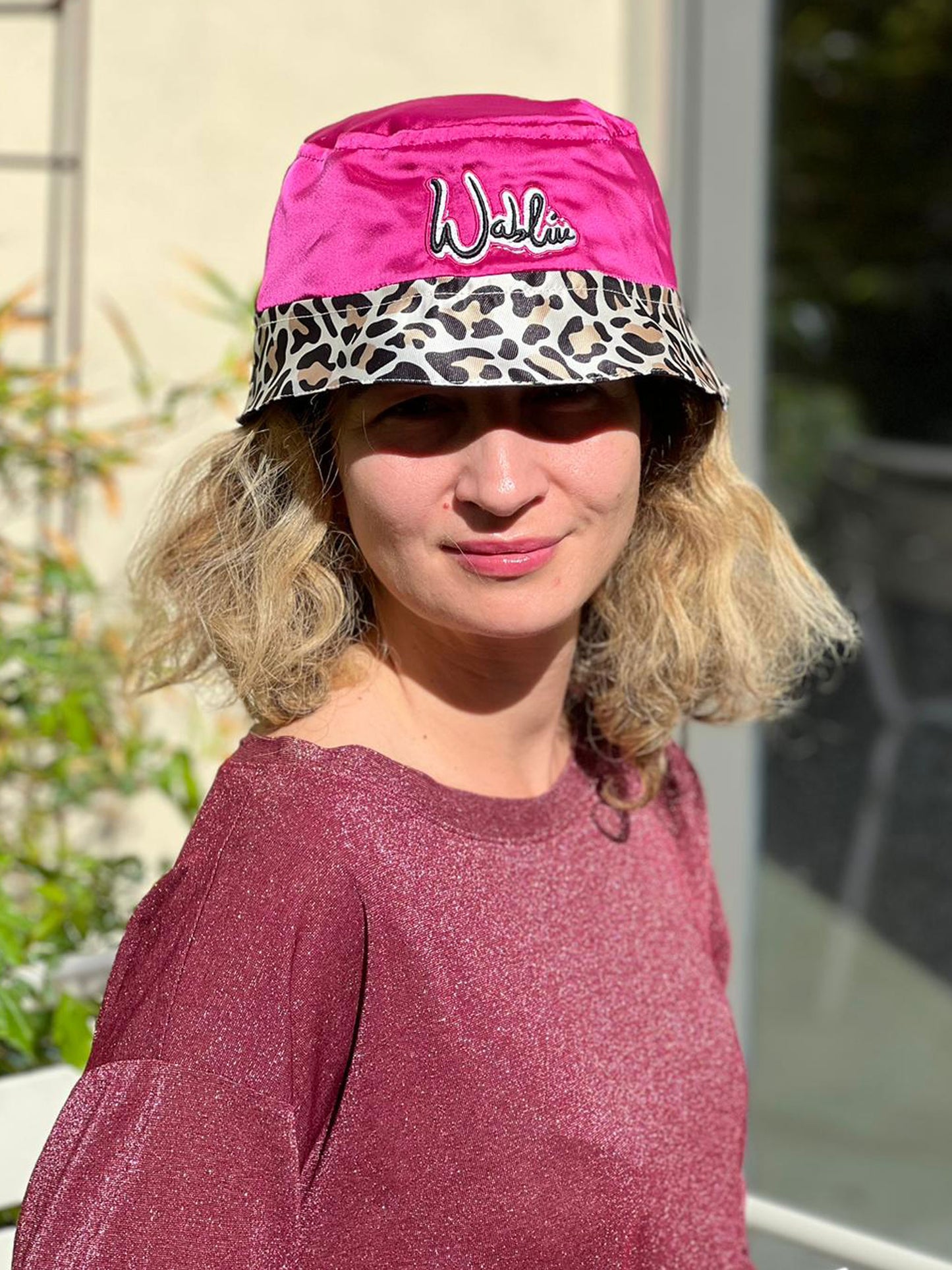 Cappello alla pescatora Leopard and Fucsia