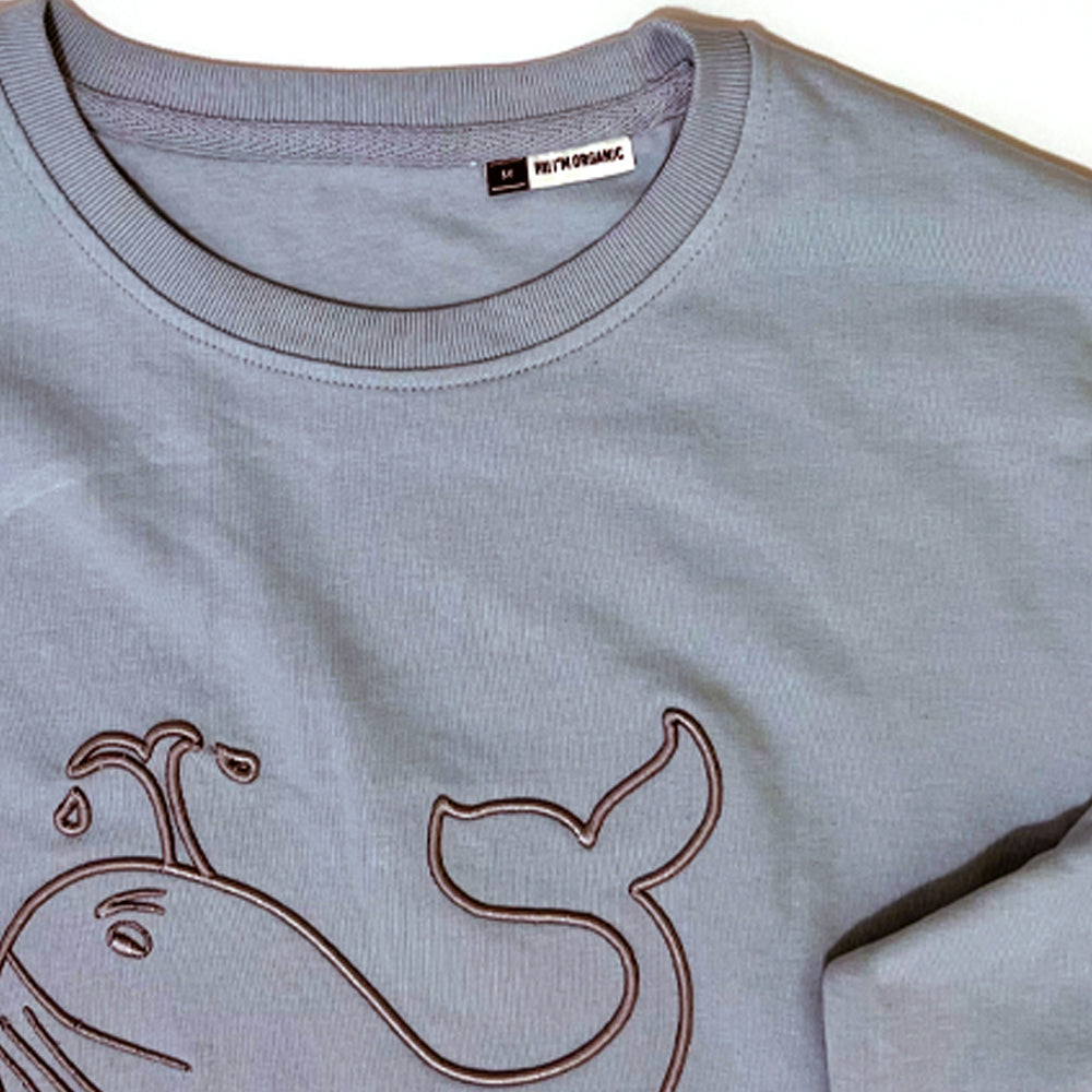 Felpa Uomo "La Balena Di Kris" Organic cotton