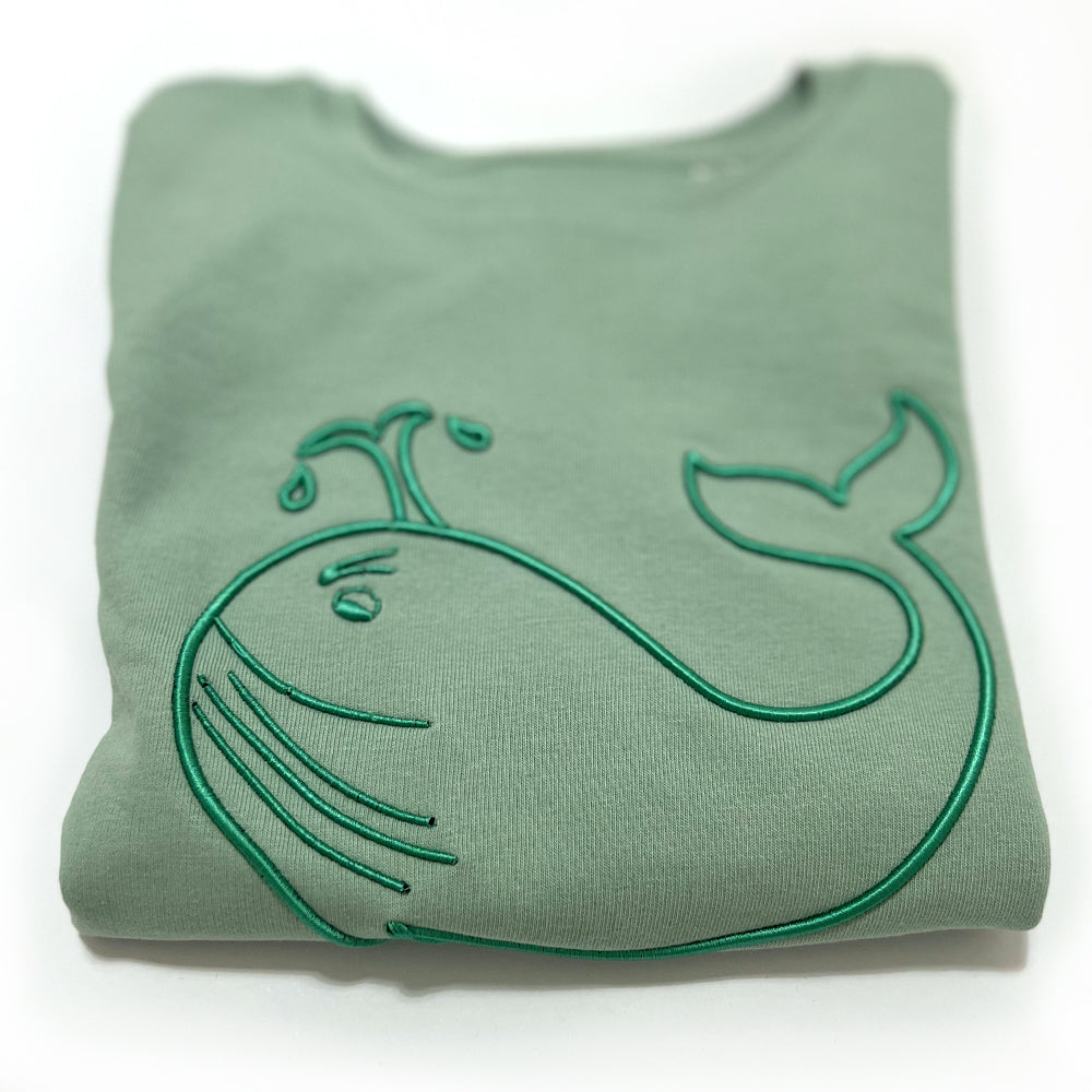 Felpa Donna "La Balena Di Kris" Organic cotton