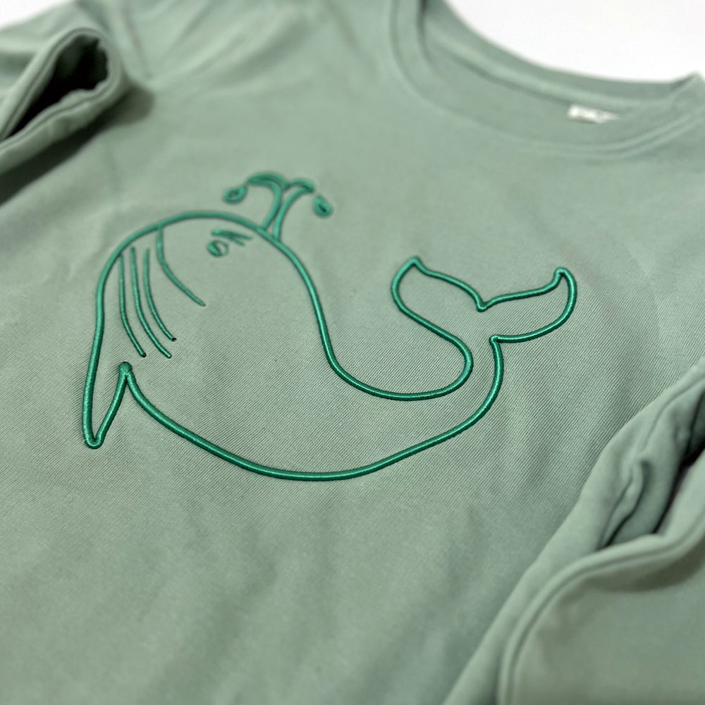 Felpa Donna "La Balena Di Kris" Organic cotton
