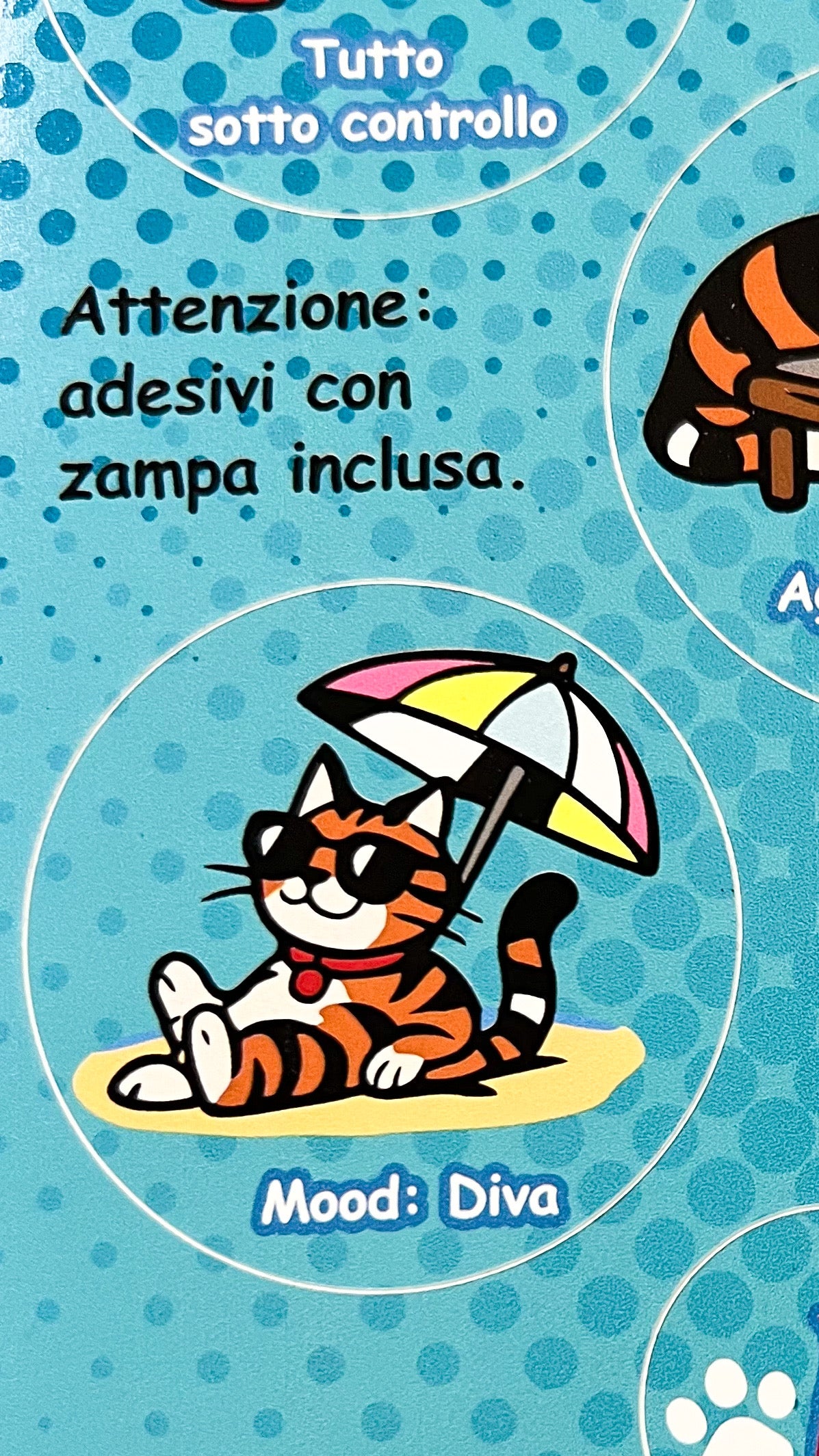 “Rosetta Stickers – Set adesivi A5 (7 gatti adorabili + 1 di Wabliu loves cats)”