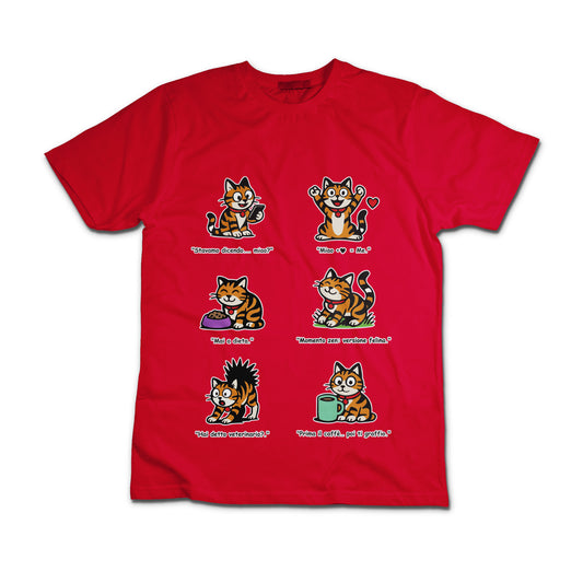 T-shirt Rosetta – 6 pose feline versione 3 - Bambini Unisex