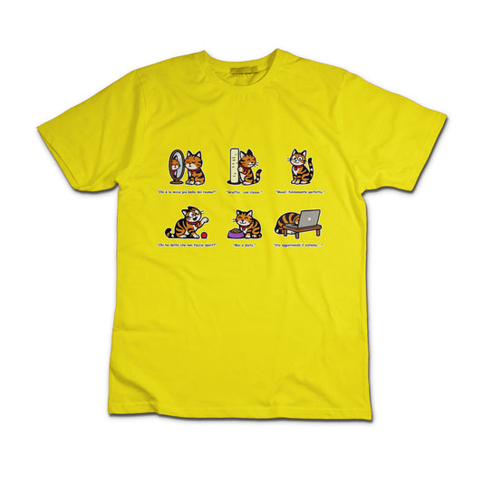 T-shirt Rosetta – 6 pose feline orizzontale - Bambini Unisex